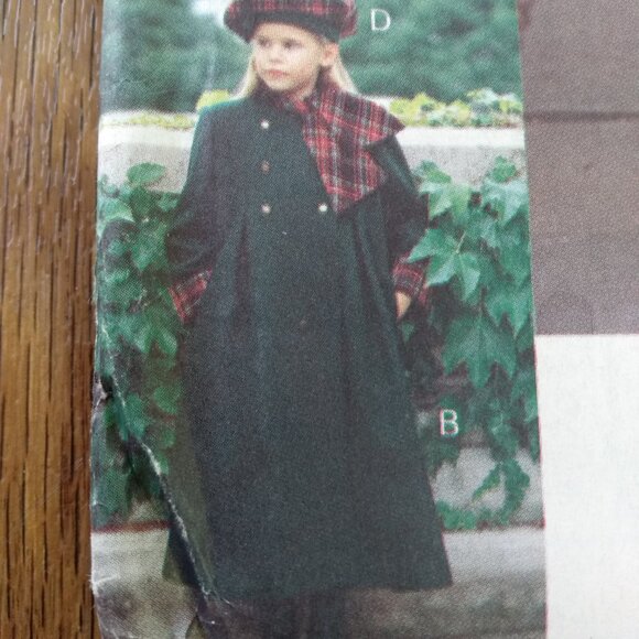 Vogue 8864 Sewing Pattern Girls Size 4-6 Long Coat and Tam Hat - Picture 5 of 16